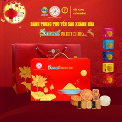 Bánh Trung Thu Yến Sào Khánh Hòa Sanest Mooncake 2025 - Hộp quà cao cấp 06 Bánh 200g.