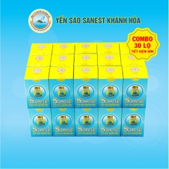 [Combo 30 lọ] Nước yến sào Khánh Hòa Sanest không đường dành cho người cao tuổi 70 ml - 096