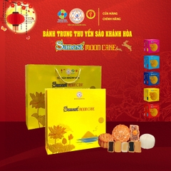 Bánh Trung Thu Yến sào Khánh Hòa 2025 - Hộp 04 Bánh Trung Thu 120g, 200g [02 Nhân Thập Cẩm + 02 Nhân Mềm]