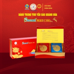 Bánh Trung Thu Yến sào Khánh Hòa 2025 - Hộp 02 Bánh Trung Thu [01 Nhân Thập Cẩm + 01 Nhân Mềm]