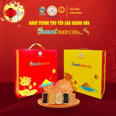 Bánh Trung Thu Yến sào Khánh Hòa 2025 - Hộp 04 Bánh Trung Thu Nhân Mềm.