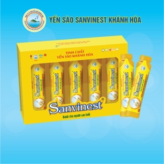 Tinh chất Yến sào Khánh Hòa Sanvinest DÀNH CHO NGƯỜI CAO TUỔI túi 20ml, HỘP QUÀ TẶNG 20 TÚI. Hấp thu dưỡng chất nhanh chóng, tiện lợi, dễ sử dụng.