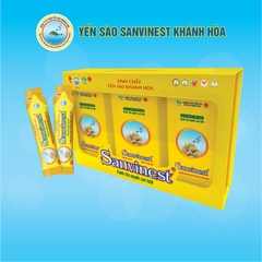 Tinh chất Yến sào Khánh Hòa Sanvinest DÀNH CHO NGƯỜI CAO TUỔI túi 20ml, HỘP QUÀ TẶNG 30 TÚI. Hấp thu dưỡng chất nhanh chóng, tiện lợi, dễ sử dụng.