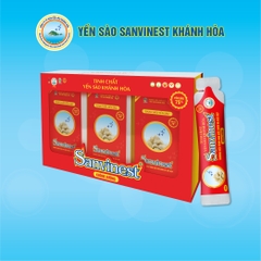 Tinh chất Yến sào Khánh Hòa Sanvinest Không đường. Hộp QUÀ TẶNG 30 túi 20ml tiện lợi, dùng ngay, hấp thụ tối đa dưỡng chất.