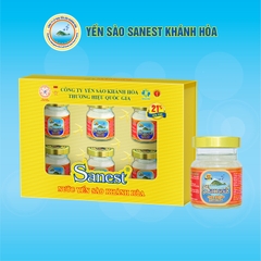Nước Yến sào Khánh Hòa Sanest lọ 70ml, 21% yến sào. Hộp Quà tặng 6 lọ - S002H6QT