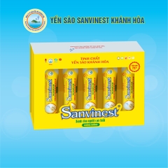 Tinh chất Yến sào Khánh Hòa Sanvinest Không đường dành cho Người cao tuổi, túi 20ml - Hộp quà tặng 20 túi.