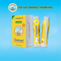 Tinh chất Yến sào Khánh Hòa Sanvinest Không đường dành cho Người cao tuổi, Hộp 05 túi, 10 túi 20ml.