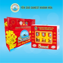 Nước Yến sào Khánh Hòa Sanest (Không đường) lọ 70ml kiêng, hộp 6 lọ - 029H6