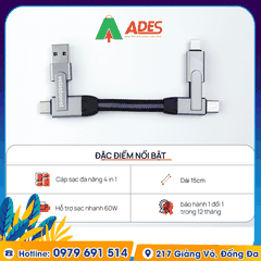 Dây Cáp Sạc đa năng 4 in 1 Velasboost