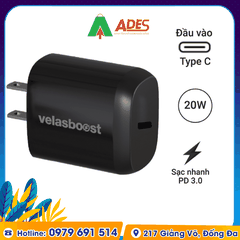 Củ Sạc nhanh Velasboost 20W-C