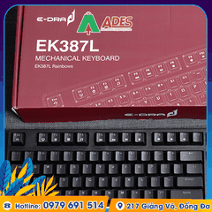Bàn phím cơ Edra EK387L Rainbow Huano Switch