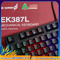 Bàn phím cơ Edra EK387L Rainbow Huano Switch