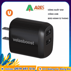 Sạc 2 cổng 12W Velasboost