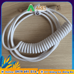 Dây cáp AKKO Coiled Cable (Black / White / Pink / Blue)