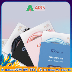 Dây cáp AKKO Coiled Cable (Black / White / Pink / Blue)