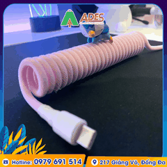 Dây cáp AKKO Coiled Cable (Black / White / Pink / Blue)