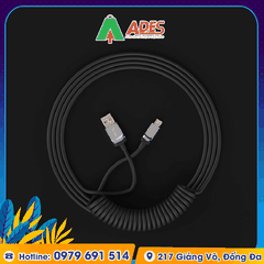 Dây cáp AKKO Coiled Cable (Black / White / Pink / Blue)