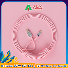 Dây cáp AKKO Coiled Cable (Black / White / Pink / Blue)