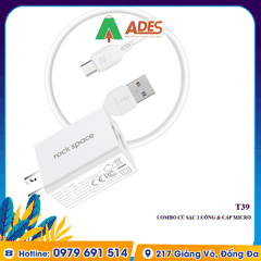 Bộ củ sạc + cáp sạc nhanh cho iPhone Rockspace T39