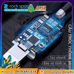 Dây cáp sạc nhanh RockSpace Z12 cho iphone, android