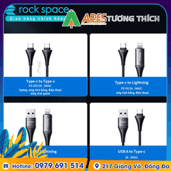 Dây cáp sạc nhanh 4 in 1 Rockspace R12