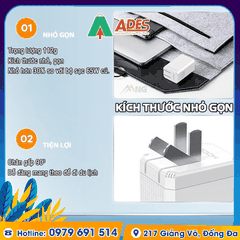 Củ sạc nhanh mini 3 cổng Rockspace T49 65W