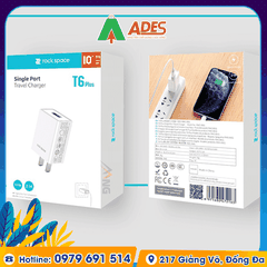 Củ Sạc iPhone Rockspace T6 plus 1 cổng USB