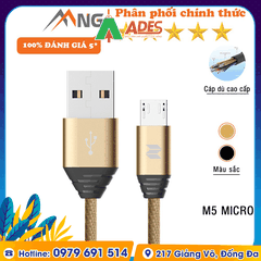 Dây cáp sạc Rockspace M5 Micro dây dù 1 mét
