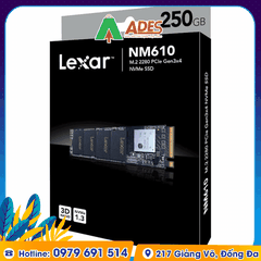 Ổ cứng SSD Lexar NM610 M.2 PCIe Gen3 x4 NVMe 250GB (LNM610-250RB)