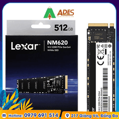 Ổ cứng SSD Lexar LNM620 512G M.2 Nvme PCIe Gen3x4 (LNM620X512G-RNNNG)