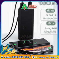 Pin sạc dự phòng không dây Rockspace P62 10000mAh
