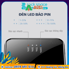 Pin sạc dự phòng không dây Rockspace P62 10000mAh