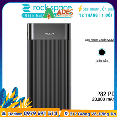 Pin sạc dự phòng thích hợp chân cắm lightning Rockspace P82 5000mAh