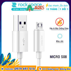Dây cáp sạc nhanh cho Iphone Rockspace S08