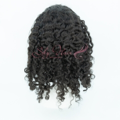 Burmese Curly Closure wig - HD lace, Natural Color, Preplucked