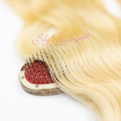 Blonde #613 Cambodian Wavy Closure - HD Lace, Natural Color