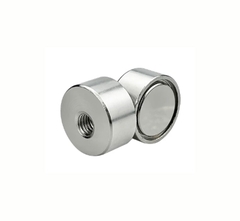 Nam Châm Đế Thép Tròn Mỏng Lệch Tâm HXE / BMH71 Ren Trong Phi 8-10-13-16mm