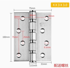 Bản lề inox 304 kích thước 70*100 Dầy 1,6mm, 2,1mm, 3mm