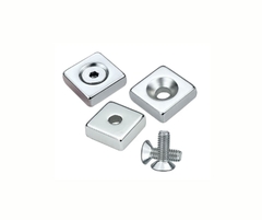 Nam Châm Đế Thép Vuông Lỗ Âm MKN / MKNT Phi 8-10-12-15-20-25mm Dày 2-3-4-4.5-6mm