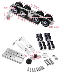 Bộ Bi treo cửa lùa cửa trượt 8 bánh treo cửa kính, cửa gỗ vận hành êm ái chịu tải 80, 160, 240kg