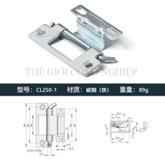 Bản lề CL250-1-2-3-4 inox tháo lắp – Bản lề cửa tủ điện, tủ điều khiển