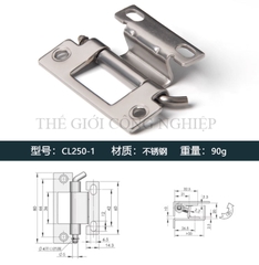 Bản lề CL250-1-2-3-4 inox tháo lắp – Bản lề cửa tủ điện, tủ điều khiển