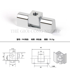 Bản lề F45 inox cho tủ điện, tủ điều khiển – Bản lề trục xoay inox