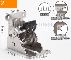 Bản lề gập tự khóa 0°/90°/180° – Phụ kiện gấp hạ bàn, bàn trà, bản lề gập cố định cho đồ nội thất