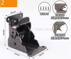 Bản lề gập tự khóa 0°/90°/180° – Phụ kiện gấp hạ bàn, bàn trà, bản lề gập cố định cho đồ nội thất
