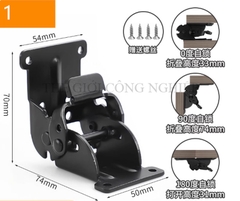 Bản lề gập tự khóa 0°/90°/180° – Phụ kiện gấp hạ bàn, bàn trà, bản lề gập cố định cho đồ nội thất