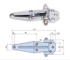 Bản lề phẳng cửa kho lạnh 1800 – inox, bản lề tủ hấp, lò nướng, máy sấy công nghiệp