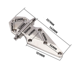 Bản lề phẳng cửa kho lạnh 1800 – inox, bản lề tủ hấp, lò nướng, máy sấy công nghiệp