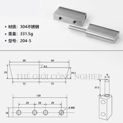 Bản lề tủ điện CL204/CL203-1 – Bản lề inox, bản lề tháo rời, bản lề trục cho tủ điện