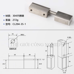 Bản lề tủ điện CL204/CL203-1 – Bản lề inox, bản lề tháo rời, bản lề trục cho tủ điện